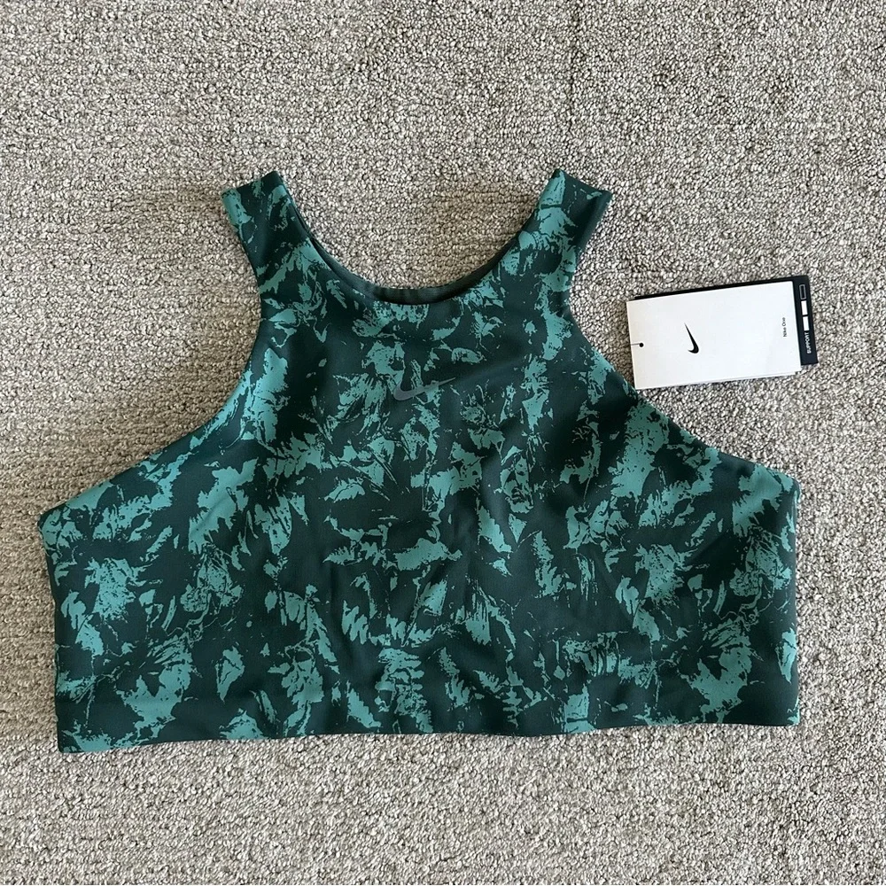 Nike One Strappy Back Medium Support Lightly‎ Lined Printed Sports Bra XXL